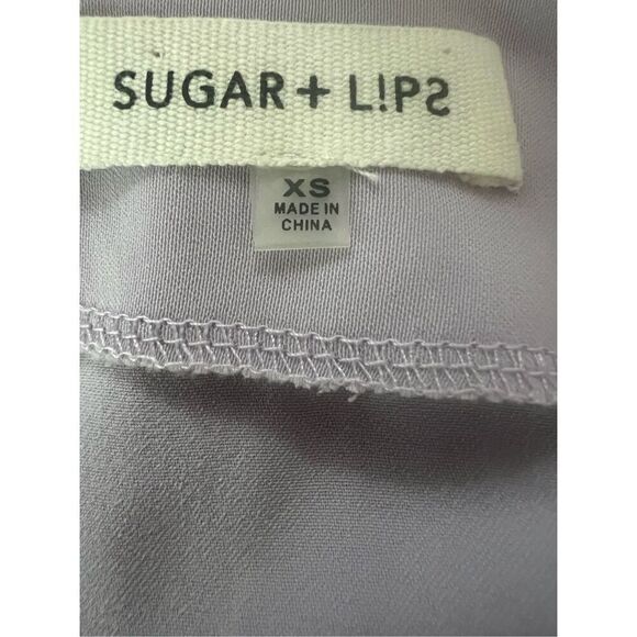 4/$25 Sugar + lip’s lavender blouse size small office casual - Picture 5 of 5